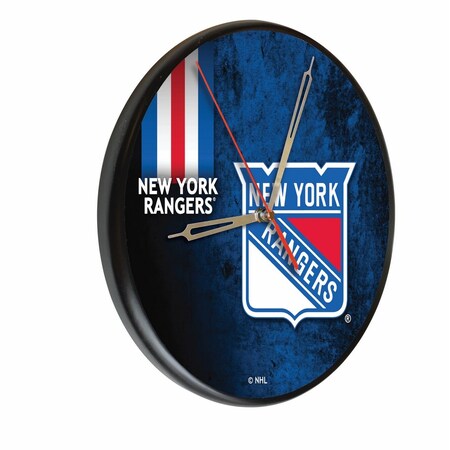 New York Rangers 13 Solid Wood Clock